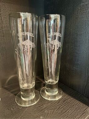 Camel Branded Clear Pilsner Glass - Set of 2